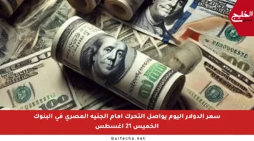 سعر الدولار اليوم يواصل التحرك أمام الجنيه المصري في البنوك الخميس 21 أغسطس